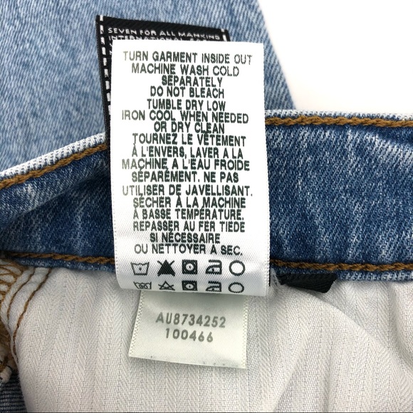 7 For All Mankind Blue The High Waist Skinny Jeans - Picture 10 of 10